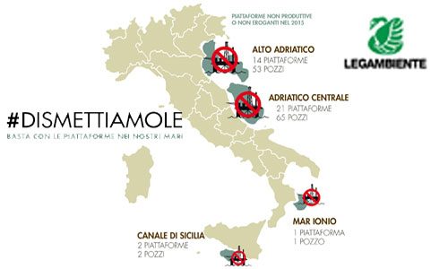 Continua l’assalto delle compagnie petrolifere ai mari italiani. Legambiente presenta il dossier #Dismettiamole