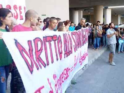 Università di Palermo. Studenti manifestano contro i test d’ammissione