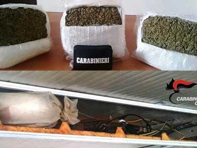 Mattoni e droga. 7Kg di marijuana nascosti nel negozio di materiale edile: arrestati i titolari