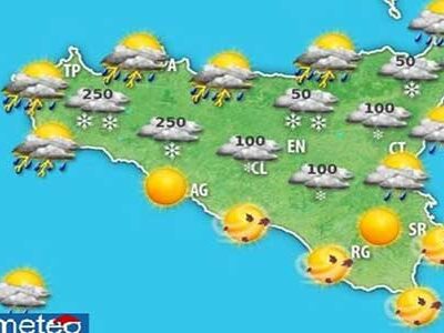 Sicilia: “Epifania gelata”, neve a Trapani, Palermo, Messina e Catania, ma a Sciacca “Sole a catinelle”