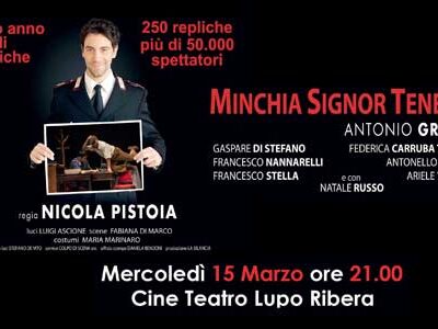 “Rassegna Teatrale di Ribera”: mercoledì 15 marzo per la commedia “Minchia signor Tenente” ospite Salvatore Borsellino e Nico Miraglia