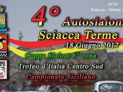 Domenica 18 Giugno  IV edizione dello slalom “SCIACCA TERME”