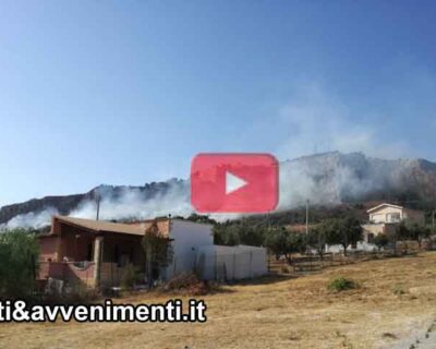 Nuovo incendio sul Monte Kronio. i carabinieri individuano due 15enni: sono sospettati di essere i piromani -VIDEO