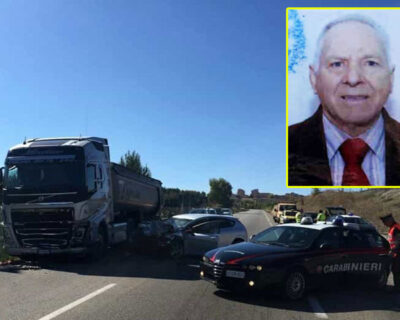 Scontro sulla Agrigento-Palermo: un’auto si incastra sotto un camion, perde la vita un 76enne e un ferito