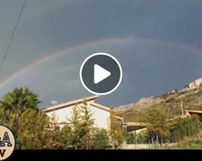 Sciacca. uno stupendo arcobaleno è comparso nel cielo: San Martino ha sbagliato giorno? VIDEO