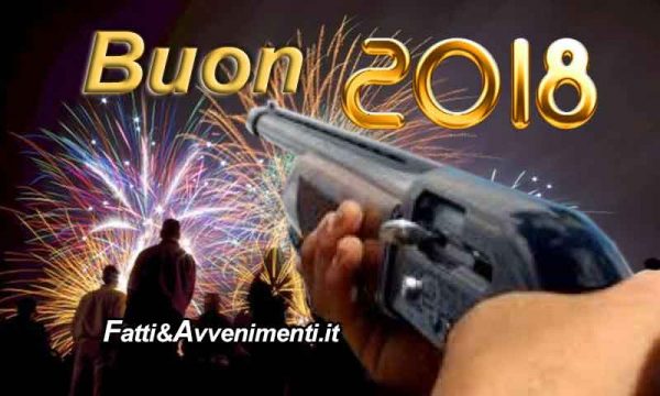 Capodanno in Sicilia. 17 feriti e un 29enne arrestato mentre sparava dal balcone con un fucile a canne mozze