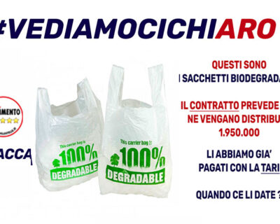 M5S Sciacca: “I sacchetti biodegradabili per i cittadini: chi li ha visti ?”