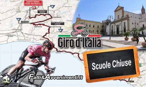 Ribera. Domani 9 maggio in occasione del Giro d’Italia le scuole saranno chiuse