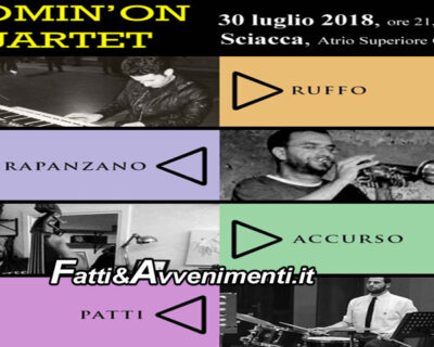 Sciacca. Estate Saccense 2018: Jazz nell’Atrio Superiore del Comune con i Comin’On Quartet