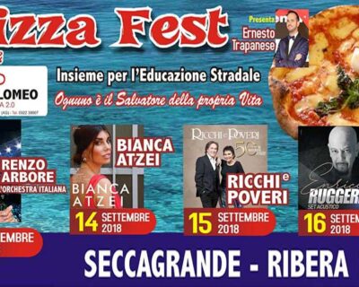 Ribera. Pizza Fest 2018, ecco il cartellone ufficiale:  Arbore il “Clou”e poi, Atzei, Ricchi e Poveri e Ruggeri