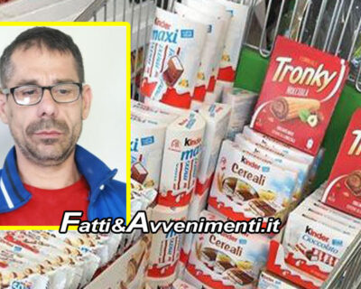 Catania. Arrestato “Serial Kinder”: stava rubando 200 euro di sole merendine da un supermercato e non è la prima volta