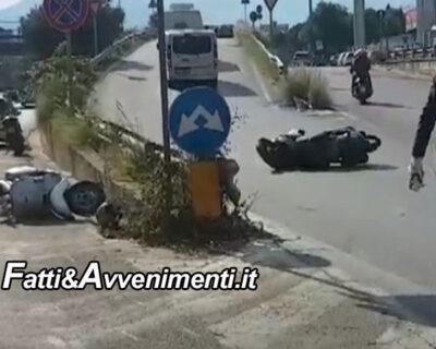 Palermo. Scontro tra due moto all’ingresso di una rampa: due i feriti