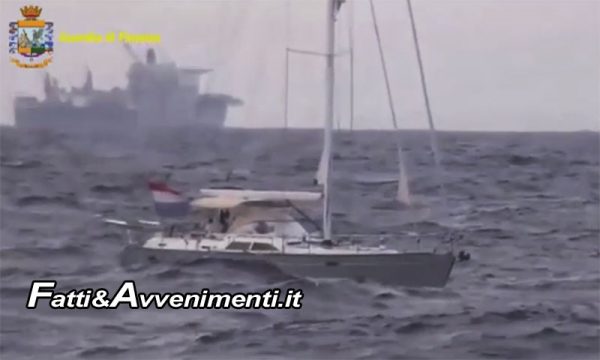 Canale di Sicilia. Fiamme Gialle fermano veliero con 11 tonnellate di hashish a bordo: 2 bulgari arrestati – VIDEO