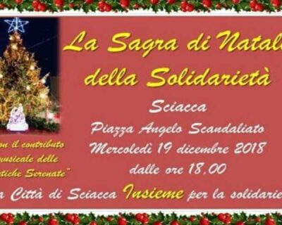Sciacca. “Sagra di Natale della Solidarietà” oggi in piazza Scandaliato: dona 3 euro per famiglie in difficoltà