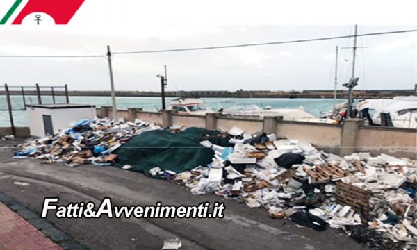 Porto Empedocle. Gettano rifiuti nell’area portuale: La Capitaneria sequestra 2 furgoni