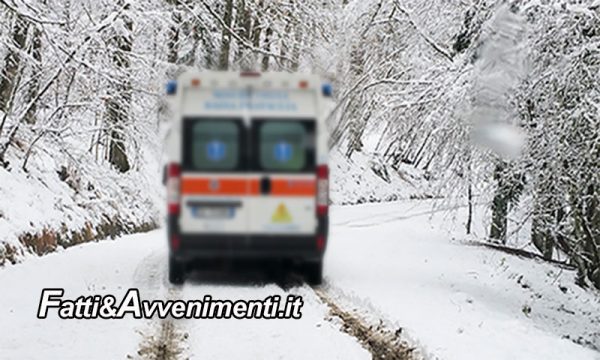 Gela. Ghiaccio e neve bloccano l’ambulanza: muore un’anziana che veniva trasportata in ospedale