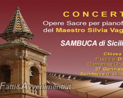 Sambuca di Sicilia. Oggi alla Chiesa Madre concerto del maestro Silvia Vaglica: “Opere Sacre per pianoforte”