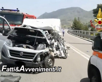 Incidente sulla Palermo-Sciacca, scontro auto-furgone: un ferito grave prelevato dall’elisoccorso – VIDEO