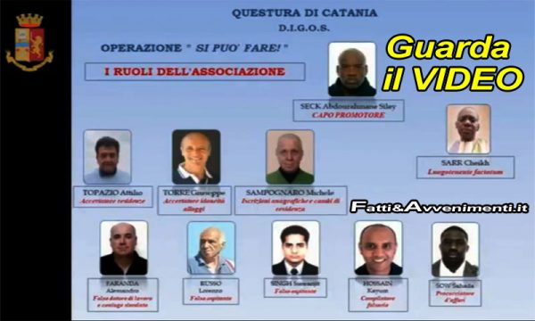 Catania. Falsi permessi di soggiorno a immigrati: 10 arresti, 2 ispettori municipale e un funzionario – Video e Nomi