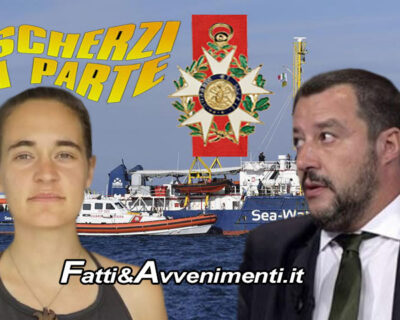 Sea Watch3. Parigi conferisce a Carola Rackete la medaglia D’Onore. Salvini: “Siamo su scherzi a parte?”