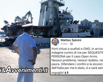 Dissequestrata Open Arms, 64 migranti sbarcano da Mare Jonio e Salvini indagato, il Senato come voterà?