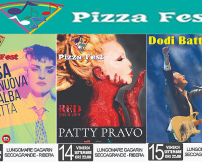 Ribera. Tris d’eccezione per il Pizza Fest 2019: il 13 Arisa, il 14 Patty Pravo e il 15 Dodi Battaglia