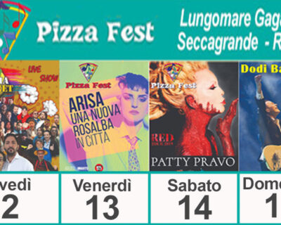 Ribera. Da domani al via il Pizza Fest: si inizia con “Sicilia Cabaret” poi Arisa, Patty Pravo e Dodi Battaglia
