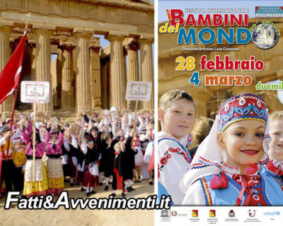 Agrigento. 28 febbraio-4 marzo: il 20° Festival Internazionale “I Bambini del Mondo” aprirà il “Mandorlo in Fiore”