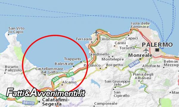 Trema ancora la Sicilia: nella notte Scossa di terremoto di magnitudo 3.0 al largo di Castellammare del Golfo