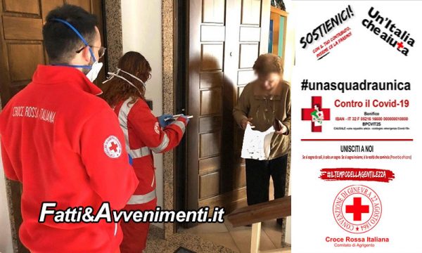 Emergenza Covid-19. Parte la campagna #unasquadraunica Croce Rossa Italiana di Agrigento: ecco come aderire