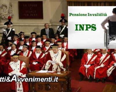 Corte Costituzionale. Pensione invalidi 286 euro non bastano per vivere e impone al governo di adeguarla a 516 euro