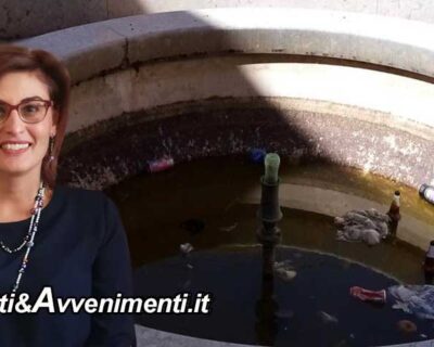 Sciacca. La fontana di Piazza San Vito trasformata in un “cassonetto dei rifiuti”… manifesto dell’incuria