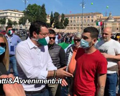 Roma 2 giugno, Centrodestra in piazza al grido di “Conte, Conte vaffa…”, Salvini e Meloni in testa al corteo