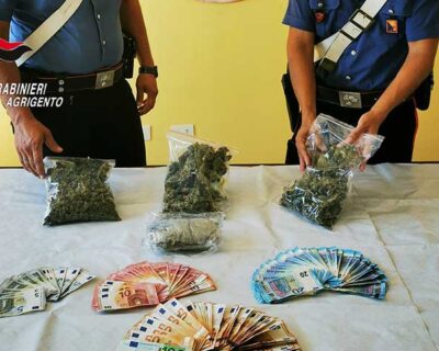Sciacca. Arrestato 22enne saccense: sorpreso in casa con  360 gr di marijuana e 4.500 euro in banconote