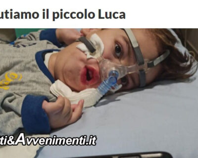 Milazzo. Raccolta fondi per Luca 6 anni affetto da atrofia muscolare, Sindaco De Luca: contribuiamo tutti