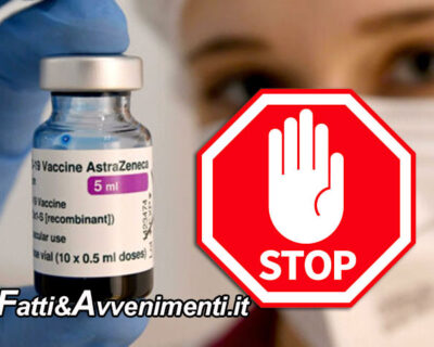 L’Aifa, agenzia del farmaco sospende in tutta Italia il Vaccino anti covid AstraZeneca