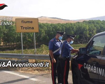 Troina (EN). Arrestati 2 piromani beccati dai carabinieri mentre appiccavano il fuoco in un bosco
