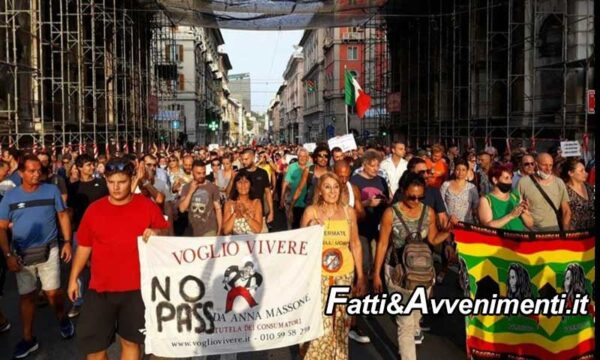 Il movimento “no green pass” passa da 35mila a 42mila iscritti in poche ore e annuncia manifestazioni in tutt’Italia