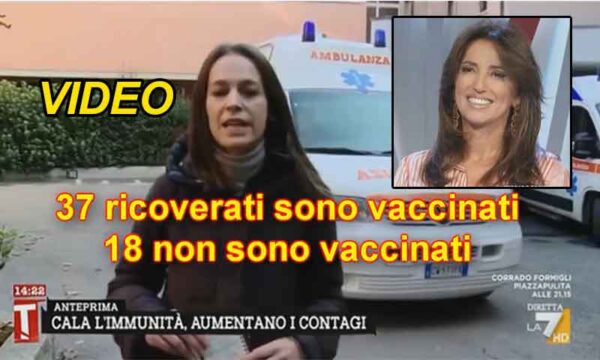 Tagadà, gelo della Panella, l’inviata dall’ospedale di Bologna: “37 ricoverati sono vaccinati, 18 non vaccinati”
