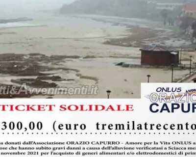 Sciacca. L’ass. Orazio Capurro dona 3.300 euro in buoni per le famiglie bisognose colpite dall’alluvione