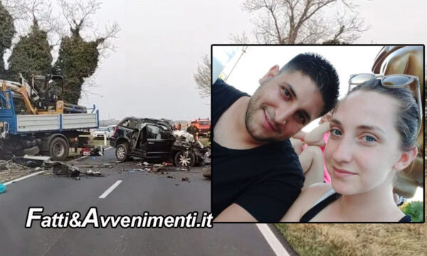 Tragico scontro frontale tra auto e camion: morti due giovani genitori. Avevano 5 figli piccoli