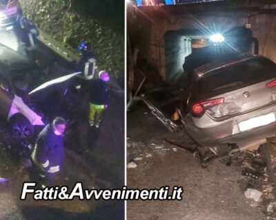 Tragedia sull’A20: auto sfonda guardrail e vola nella scarpata: muore un 52enne, gravissimo il figlio 24enne