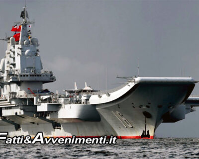 Esercito cinese si avvicina a Taiwan: 26 aerei e 13 navi da guerra, in movimento anche la portaerei Shandong