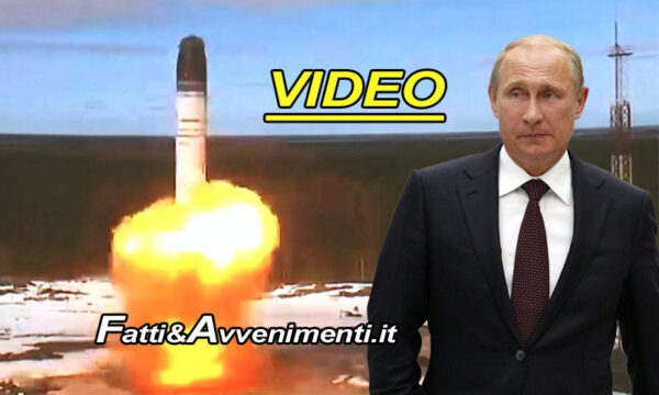 Russia testa nuovo missile nucleare (ICBM): “Può colpire ovunque nel mondo”, Putin: “Chi ci minaccia ci pensi due volte”