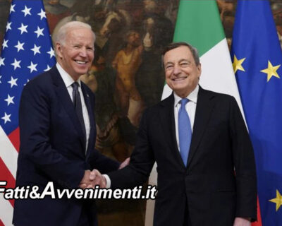 Draghi “l’americano” va da Biden per parlare di armi e gas, ma è solo: mollato dagli italiani e anche da Letta