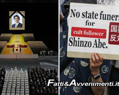 Giappone. Funerali da 12 milioni di dollari per l’ex premier Shinzo Abe: proteste in piazza, 60% popolazione contraria