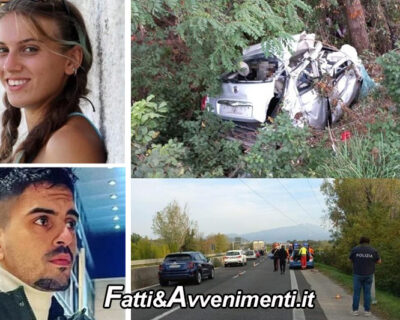 Erano scomparsi lunedì sera: Francesco e Sofia trovati morti nella loro auto dentro una scarpata