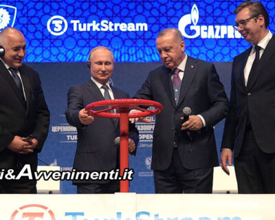 Erdogan è sicuro: “In Turchia hub per dare gas naturale turco (proveniente dalla Russia) all’Europa”