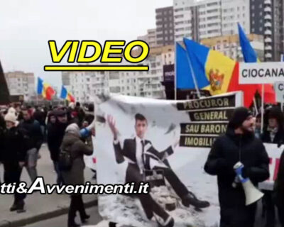 Moldova. In migliaia protestano con lo ŞOR davanti alla Procura Generale: “Stop dittatura Sandu, elezioni anticipate”