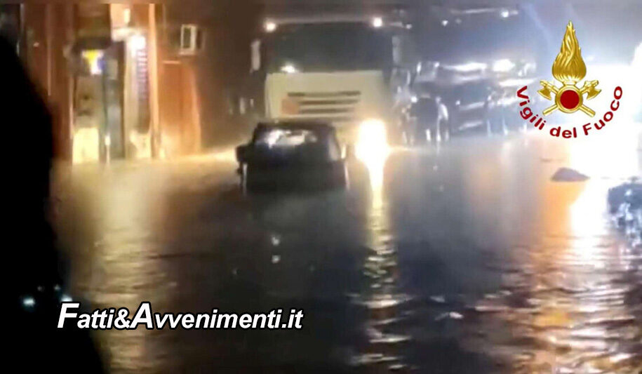 Messina. Il maltempo non da tregua: strade invase da fango, tetti crollati e automobilisti bloccati. Pompieri in azione